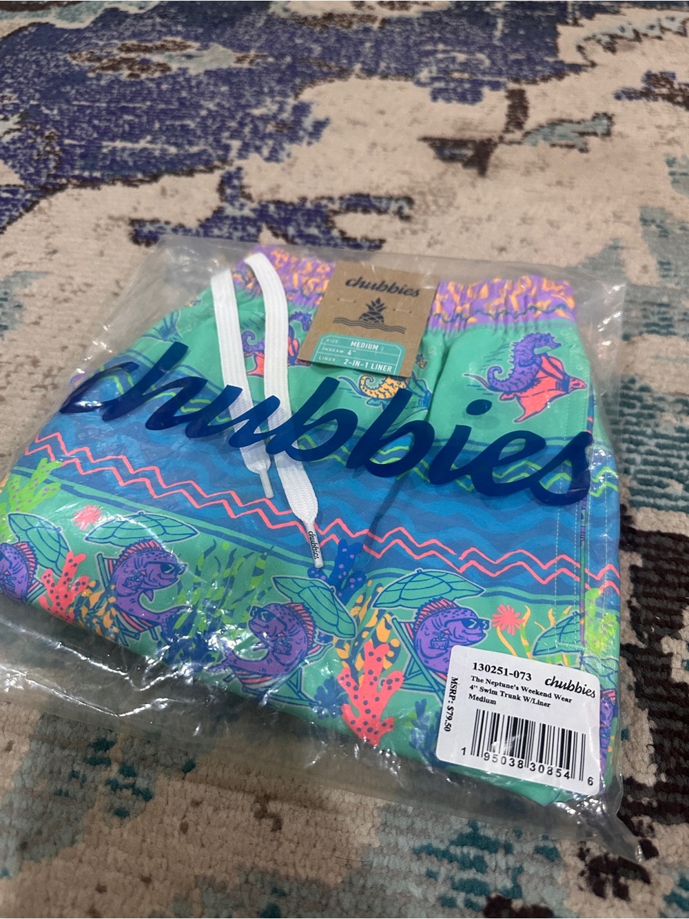 Chubbies Shorts Tropical Print Swim Bottoms NWT Sz M 31-33”